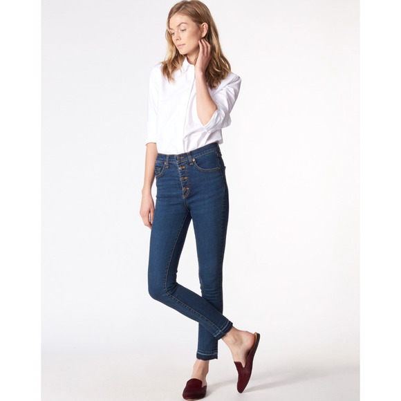 Veronica Beard Debbie Skinny Vintage Fray